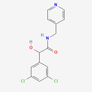 molecular formula C14H12Cl2N2O2 B6637254 2-(3,5-dichlorophenyl)-2-hydroxy-N-(pyridin-4-ylmethyl)acetamide 