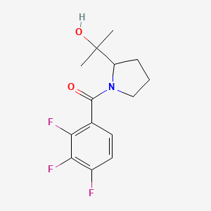 molecular formula C14H16F3NO2 B6637287 [2-(2-Hydroxypropan-2-yl)pyrrolidin-1-yl]-(2,3,4-trifluorophenyl)methanone 