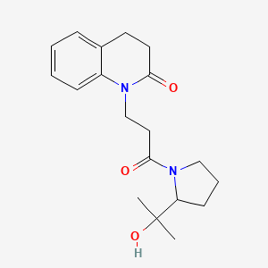 1-[3-[2-(2-Hydroxypropan-2-yl)pyrrolidin-1-yl]-3-oxopropyl]-3,4-dihydroquinolin-2-one