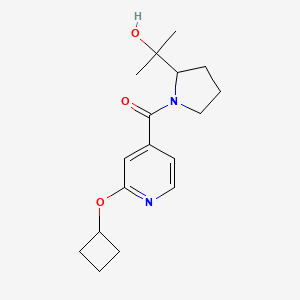 molecular formula C17H24N2O3 B6637295 (2-Cyclobutyloxypyridin-4-yl)-[2-(2-hydroxypropan-2-yl)pyrrolidin-1-yl]methanone 
