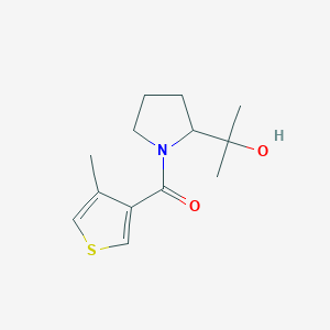 molecular formula C13H19NO2S B6637302 [2-(2-Hydroxypropan-2-yl)pyrrolidin-1-yl]-(4-methylthiophen-3-yl)methanone 