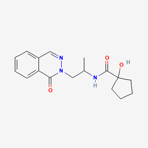 molecular formula C17H21N3O3 B6637308 1-hydroxy-N-[1-(1-oxophthalazin-2-yl)propan-2-yl]cyclopentane-1-carboxamide 