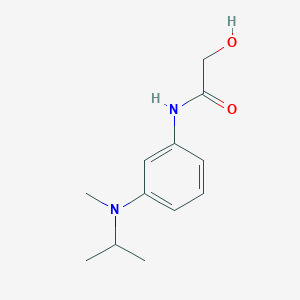 molecular formula C12H18N2O2 B6637353 2-hydroxy-N-[3-[methyl(propan-2-yl)amino]phenyl]acetamide 