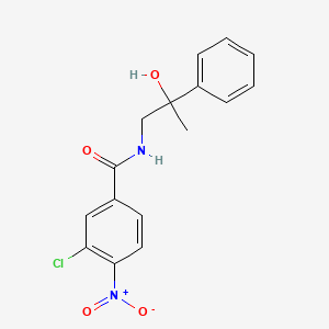 molecular formula C16H15ClN2O4 B6637359 3-chloro-N-(2-hydroxy-2-phenylpropyl)-4-nitrobenzamide 