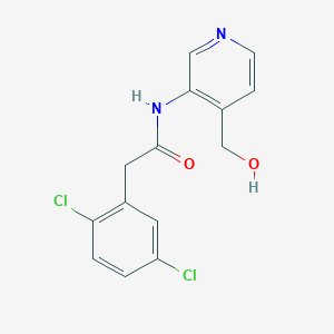 molecular formula C14H12Cl2N2O2 B6637365 2-(2,5-dichlorophenyl)-N-[4-(hydroxymethyl)pyridin-3-yl]acetamide 