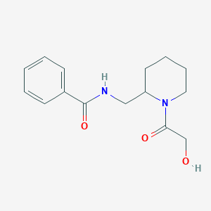 N-[[1-(2-hydroxyacetyl)piperidin-2-yl]methyl]benzamide