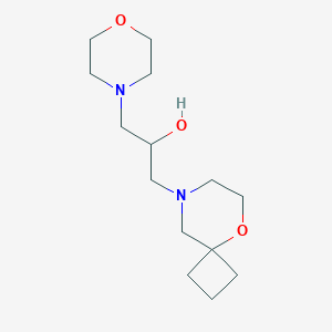molecular formula C14H26N2O3 B6637404 1-Morpholin-4-yl-3-(5-oxa-8-azaspiro[3.5]nonan-8-yl)propan-2-ol 