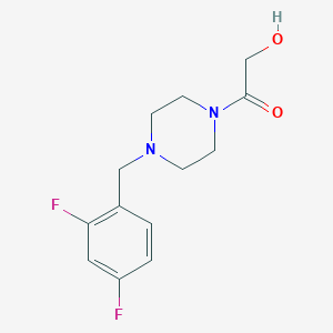 molecular formula C13H16F2N2O2 B6637406 1-[4-[(2,4-Difluorophenyl)methyl]piperazin-1-yl]-2-hydroxyethanone 