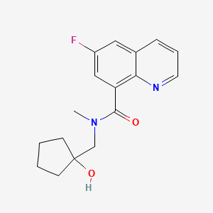 6-fluoro-N-[(1-hydroxycyclopentyl)methyl]-N-methylquinoline-8-carboxamide
