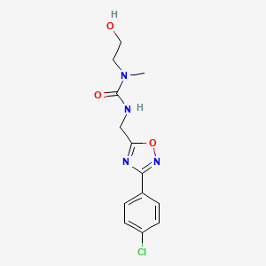 3-[[3-(4-Chlorophenyl)-1,2,4-oxadiazol-5-yl]methyl]-1-(2-hydroxyethyl)-1-methylurea