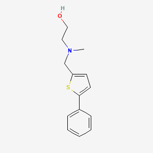 molecular formula C14H17NOS B6637430 2-[Methyl-[(5-phenylthiophen-2-yl)methyl]amino]ethanol 