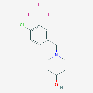 1-[[4-Chloro-3-(trifluoromethyl)phenyl]methyl]piperidin-4-ol