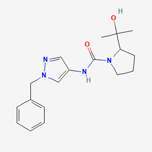 molecular formula C18H24N4O2 B6637452 N-(1-benzylpyrazol-4-yl)-2-(2-hydroxypropan-2-yl)pyrrolidine-1-carboxamide 