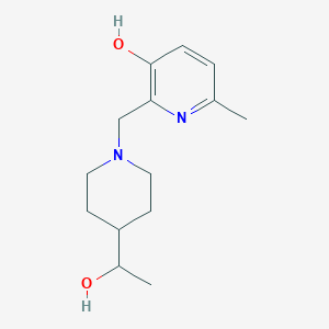 molecular formula C14H22N2O2 B6637453 2-[[4-(1-Hydroxyethyl)piperidin-1-yl]methyl]-6-methylpyridin-3-ol 