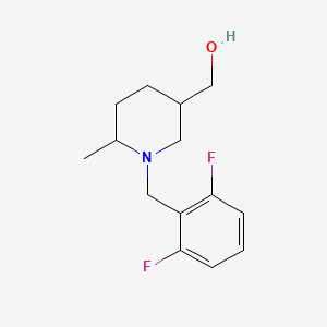 molecular formula C14H19F2NO B6637492 [1-[(2,6-Difluorophenyl)methyl]-6-methylpiperidin-3-yl]methanol 
