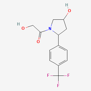 2-Hydroxy-1-[4-hydroxy-2-[4-(trifluoromethyl)phenyl]pyrrolidin-1-yl]ethanone
