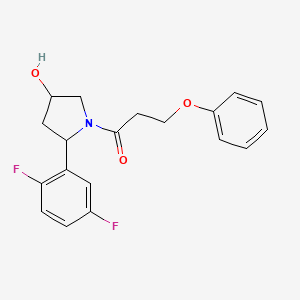 1-[2-(2,5-Difluorophenyl)-4-hydroxypyrrolidin-1-yl]-3-phenoxypropan-1-one