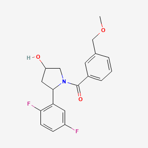 molecular formula C19H19F2NO3 B6637528 [2-(2,5-Difluorophenyl)-4-hydroxypyrrolidin-1-yl]-[3-(methoxymethyl)phenyl]methanone 