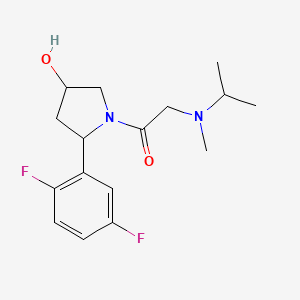molecular formula C16H22F2N2O2 B6637533 1-[2-(2,5-Difluorophenyl)-4-hydroxypyrrolidin-1-yl]-2-[methyl(propan-2-yl)amino]ethanone 