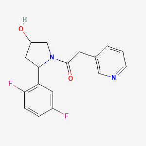 molecular formula C17H16F2N2O2 B6637562 1-[2-(2,5-Difluorophenyl)-4-hydroxypyrrolidin-1-yl]-2-pyridin-3-ylethanone 