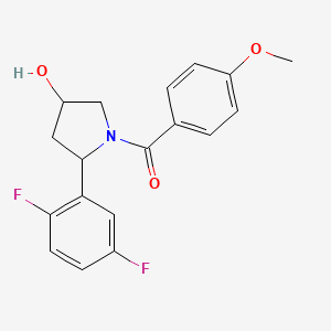 molecular formula C18H17F2NO3 B6637577 [2-(2,5-Difluorophenyl)-4-hydroxypyrrolidin-1-yl]-(4-methoxyphenyl)methanone 