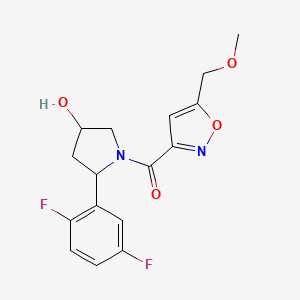 [2-(2,5-Difluorophenyl)-4-hydroxypyrrolidin-1-yl]-[5-(methoxymethyl)-1,2-oxazol-3-yl]methanone