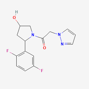 1-[2-(2,5-Difluorophenyl)-4-hydroxypyrrolidin-1-yl]-2-pyrazol-1-ylethanone
