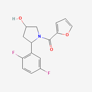 molecular formula C15H13F2NO3 B6637649 [2-(2,5-Difluorophenyl)-4-hydroxypyrrolidin-1-yl]-(furan-2-yl)methanone 