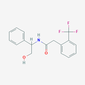 molecular formula C17H16F3NO2 B6637673 N-(2-hydroxy-1-phenylethyl)-2-[2-(trifluoromethyl)phenyl]acetamide 