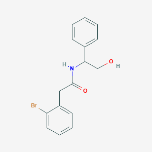 molecular formula C16H16BrNO2 B6637680 2-(2-bromophenyl)-N-(2-hydroxy-1-phenylethyl)acetamide 