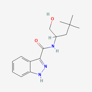 molecular formula C15H21N3O2 B6637708 N-(1-hydroxy-4,4-dimethylpentan-2-yl)-1H-indazole-3-carboxamide 