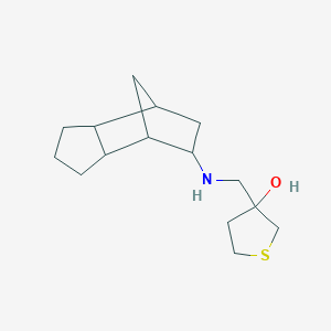 molecular formula C15H25NOS B6637716 3-[(8-Tricyclo[5.2.1.02,6]decanylamino)methyl]thiolan-3-ol 