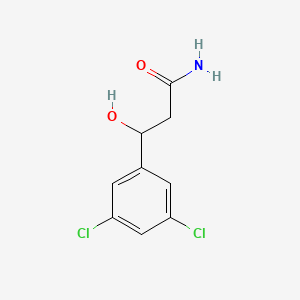 molecular formula C9H9Cl2NO2 B6637726 3-(3,5-Dichlorophenyl)-3-hydroxypropanamide 