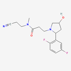 molecular formula C17H21F2N3O2 B6637732 N-(2-cyanoethyl)-3-[2-(2,5-difluorophenyl)-4-hydroxypyrrolidin-1-yl]-N-methylpropanamide 