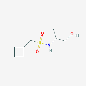 molecular formula C8H17NO3S B6637745 1-cyclobutyl-N-(1-hydroxypropan-2-yl)methanesulfonamide 