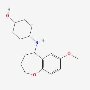 molecular formula C17H25NO3 B6637770 4-[(7-Methoxy-2,3,4,5-tetrahydro-1-benzoxepin-5-yl)amino]cyclohexan-1-ol 