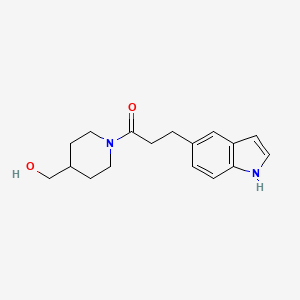 molecular formula C17H22N2O2 B6637824 1-[4-(hydroxymethyl)piperidin-1-yl]-3-(1H-indol-5-yl)propan-1-one 