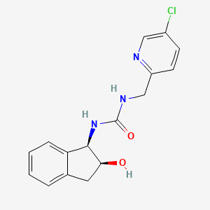 molecular formula C16H16ClN3O2 B6637839 1-[(5-chloropyridin-2-yl)methyl]-3-[(1R,2S)-2-hydroxy-2,3-dihydro-1H-inden-1-yl]urea 