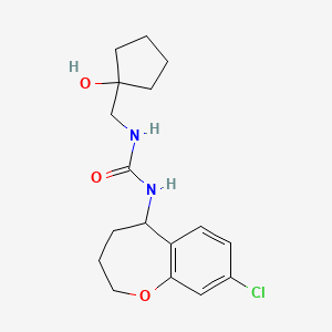 molecular formula C17H23ClN2O3 B6637851 1-(8-Chloro-2,3,4,5-tetrahydro-1-benzoxepin-5-yl)-3-[(1-hydroxycyclopentyl)methyl]urea 