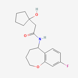 N-(8-fluoro-2,3,4,5-tetrahydro-1-benzoxepin-5-yl)-2-(1-hydroxycyclopentyl)acetamide