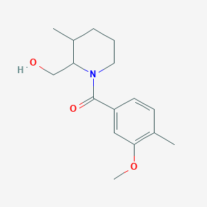 molecular formula C16H23NO3 B6637913 [2-(Hydroxymethyl)-3-methylpiperidin-1-yl]-(3-methoxy-4-methylphenyl)methanone 