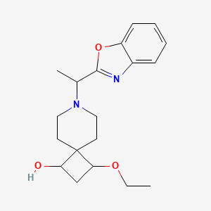 molecular formula C19H26N2O3 B6637928 7-[1-(1,3-Benzoxazol-2-yl)ethyl]-3-ethoxy-7-azaspiro[3.5]nonan-1-ol 