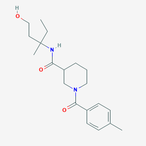 N-(1-hydroxy-3-methylpentan-3-yl)-1-(4-methylbenzoyl)piperidine-3-carboxamide