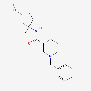 molecular formula C19H30N2O2 B6637978 1-benzyl-N-(1-hydroxy-3-methylpentan-3-yl)piperidine-3-carboxamide 