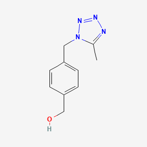 molecular formula C10H12N4O B6637986 [4-[(5-Methyltetrazol-1-yl)methyl]phenyl]methanol 