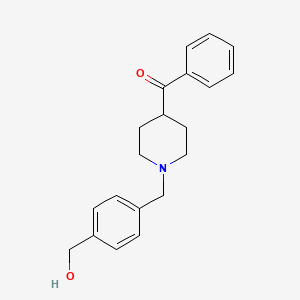molecular formula C20H23NO2 B6637987 [1-[[4-(Hydroxymethyl)phenyl]methyl]piperidin-4-yl]-phenylmethanone 