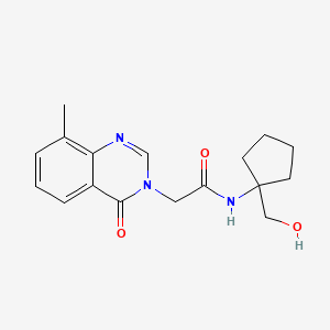 N-[1-(hydroxymethyl)cyclopentyl]-2-(8-methyl-4-oxoquinazolin-3-yl)acetamide