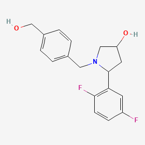 5-(2,5-Difluorophenyl)-1-[[4-(hydroxymethyl)phenyl]methyl]pyrrolidin-3-ol