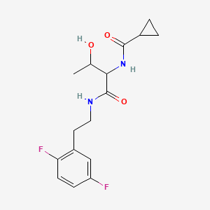 molecular formula C16H20F2N2O3 B6638045 N-[1-[2-(2,5-difluorophenyl)ethylamino]-3-hydroxy-1-oxobutan-2-yl]cyclopropanecarboxamide 