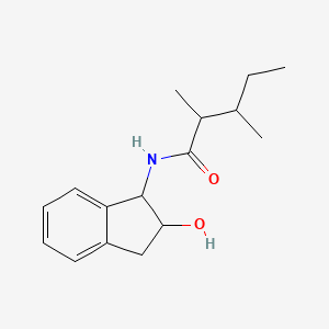 molecular formula C16H23NO2 B6638089 N-(2-hydroxy-2,3-dihydro-1H-inden-1-yl)-2,3-dimethylpentanamide 